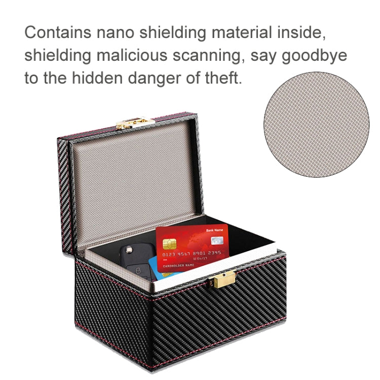 RFID Signal Shielding Box Car Key Anti-demagnetization Cell Phone Box, Carbon Fiber RFID Signal Shielding Box Car Key Anti-demagnetization Cell Phone Box, Carbon Fiber